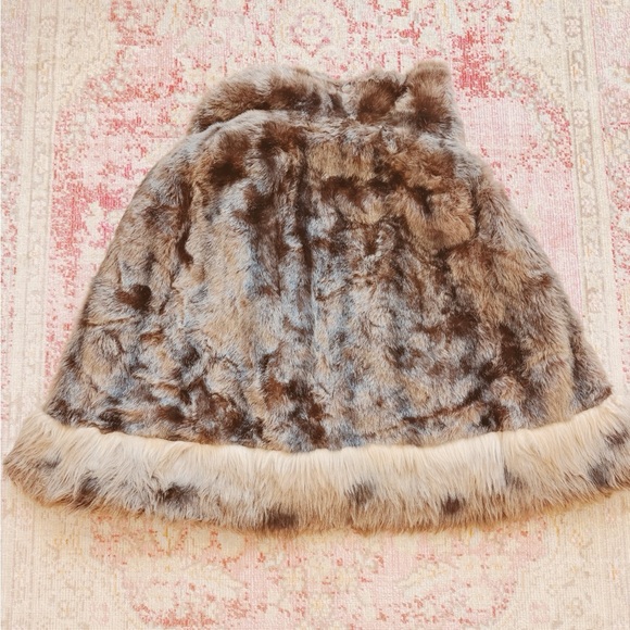 Regina Glenara by Glenoit, Women’s Vintage Faux Fur Coat in Brown and Cream - Picture 2 of 4